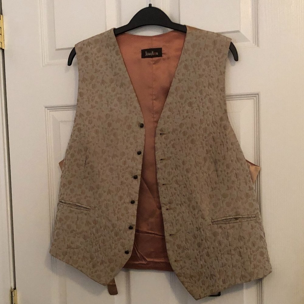 Neiman Marcus Gold Silk Vest - Made in USA